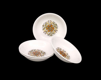 Four Wood & Sons Boutique fruit nappies, dessert bowls. Alpine White ironstone made in England.