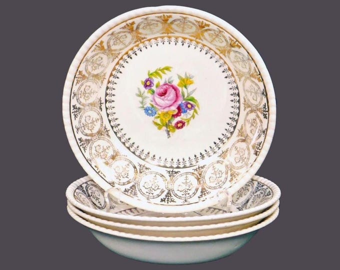 Four Fondeville Athlone fruit nappies, dessert bowls. Ambassador Ware made in England.