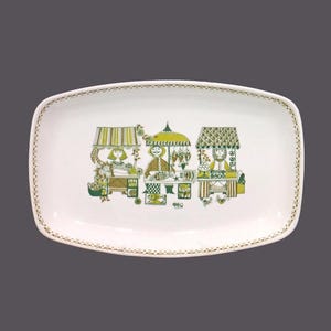 Figgjo Flint Market F555 rectangular vegetable or fish serving platter made in Norway.