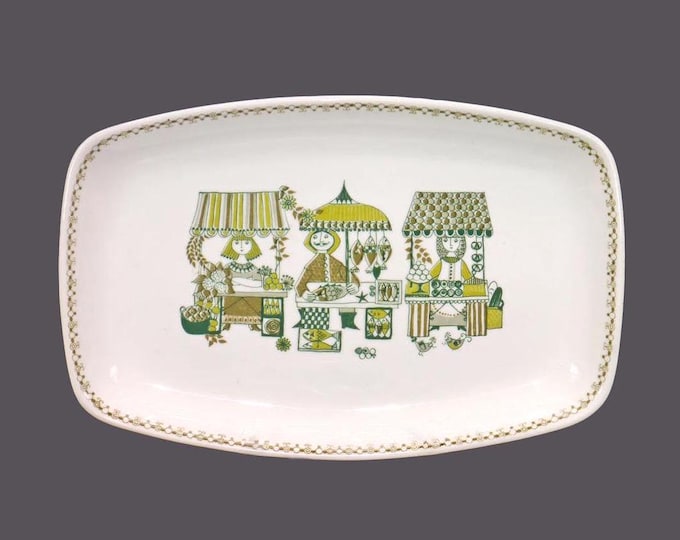 Figgjo Flint Market F555 rectangular vegetable or fish serving platter made in Norway.