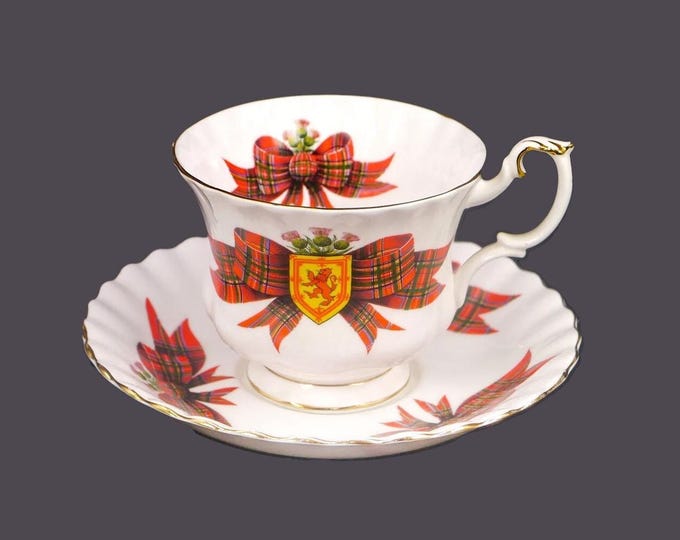 Royal Albert Royal Stewart Scottish Clans cup and saucer set. Scottish Tartan Series. Bone china made in England.