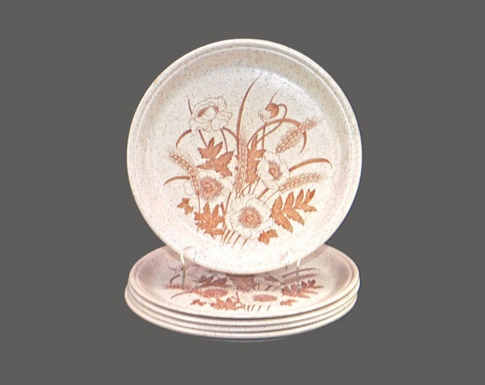 Barratts Wheat and Cornflower stoneware dinner plates. Doverstone Stoneware made in England. Choose quantity below.
