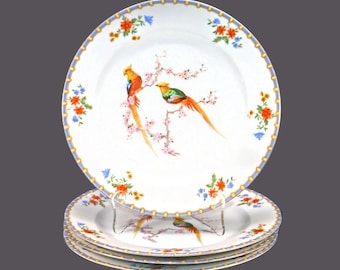 Antique MZ Altrohlau Victoria dinner plates made in Czechoslovakia. Four plates.