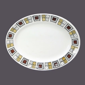 Broadhurst Rushstone oval platter. Kathie Winkle design made in England. Flaws (see below).