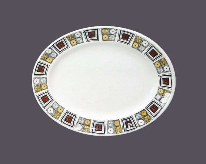 Broadhurst Rushstone oval platter. Kathie Winkle design made in England. Flaws (see below).