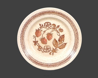 Churchill China Wild Strawberry stoneware luncheon plate. Homespun stoneware made in England.