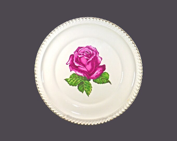 Harker Pottery HAR65 dinner plate. Royal Gadroon dinnerware made in USA.