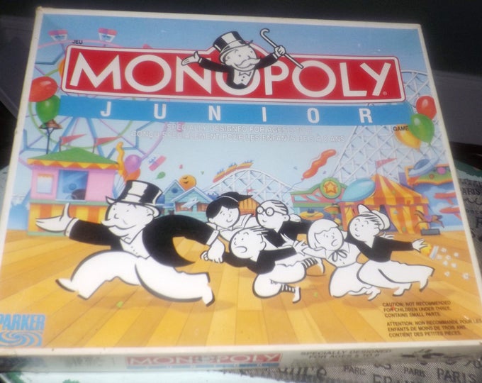 Vintage 1990 Monopoly Junior Board Game by Parker Brothers. Canadian ...