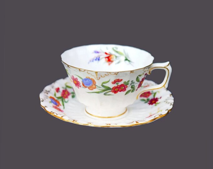 Royal Crown Derby Chatsworth A798 bone china cup and saucer set made in England.