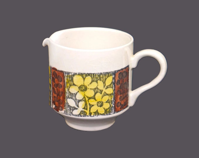 Retro Broadhurst Lemon Grove creamer jug. Kathie Winkle design made in England. Minor flaw (see below)