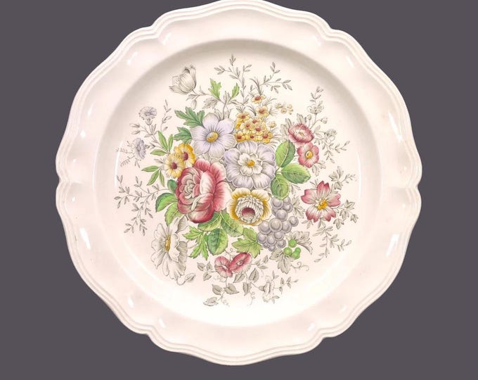 Royal Doulton Malvern D6197 12" chop plate | service plate | round platter made in England.