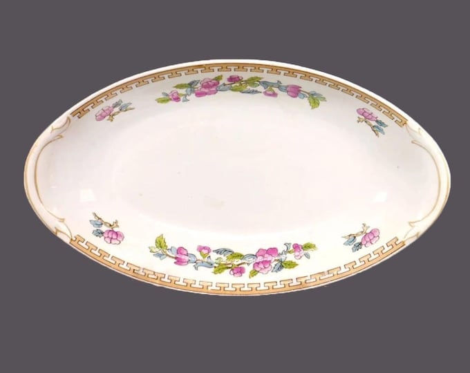 Antique Johnson Brothers Bengal Tree gravy boat under-plate only made in England.
