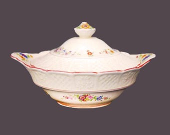 Antique Coalport E158 covered serving bowl. Coalport King's Ware made in England.