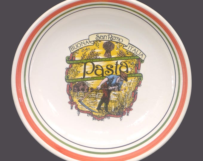 Vintage Himark San Remo Buona Italia round pasta serving bowl made in Italy.