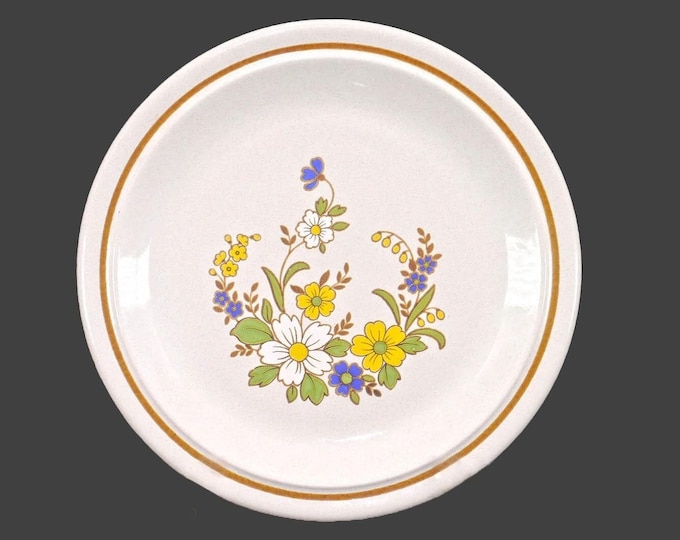 Nikko Mayflowers stoneware chop plate | service plate | round platter. Color Stone stoneware made in Japan.
