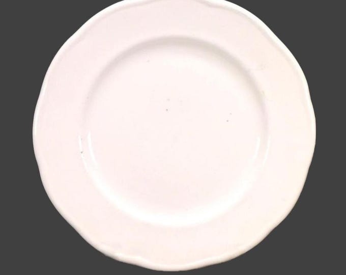 Grindley The Marquis Chef's favorite all-white dinner plate. Duraline Hotelware made in England.