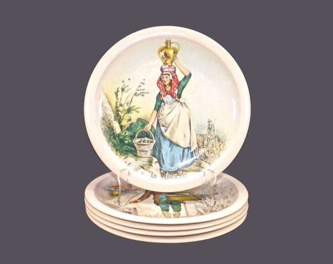 Boch Keramis la Louviere salad plate based on Keramis designs from the late 19th century. Sold individually.