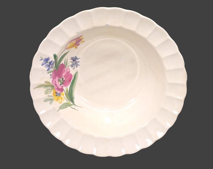Sovereign Potters Floral Spray 816-44 round, rimmed serving bowl.