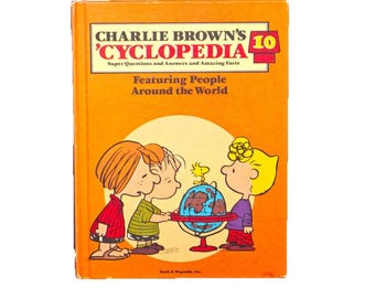 Vintage Charlie Brown's 'Cyclopedia Vol. 10 People Around the World. Funk & Wagnalls.