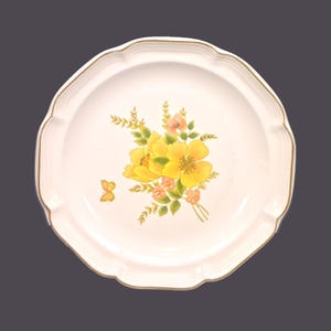 Vintage Sango Schmetterling Steingut Speiseteller: Blumenmuster