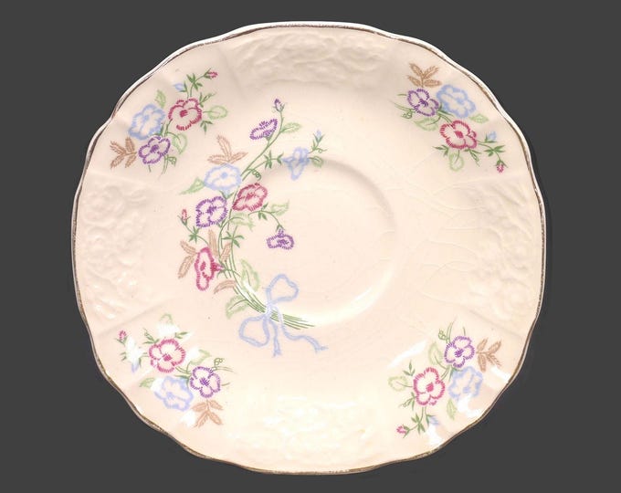 Art-deco era Myott Susan orphaned saucer only made in England. Sold individually.