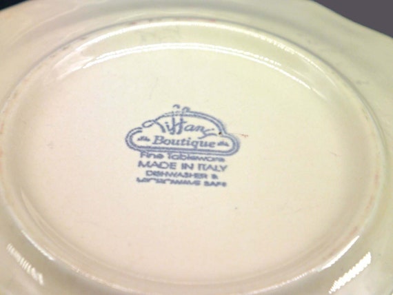 アンティーク Tiffany Boutique ティファニー 大きな プレート Vintage Tiffany Boutique L4201 Bread Plates. All Cream Embossed