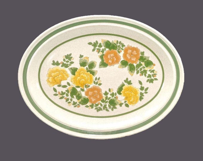 Royal Doulton Autumn Morn LS1017 oval stoneware platter. Doulton Lambethware made in England.