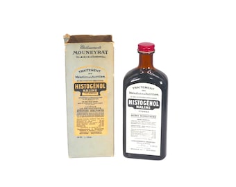 Mouneyrat Histogenol Naline vitamin tonic. Full contents, original box. Unused. Doctor gift | medical office decor.