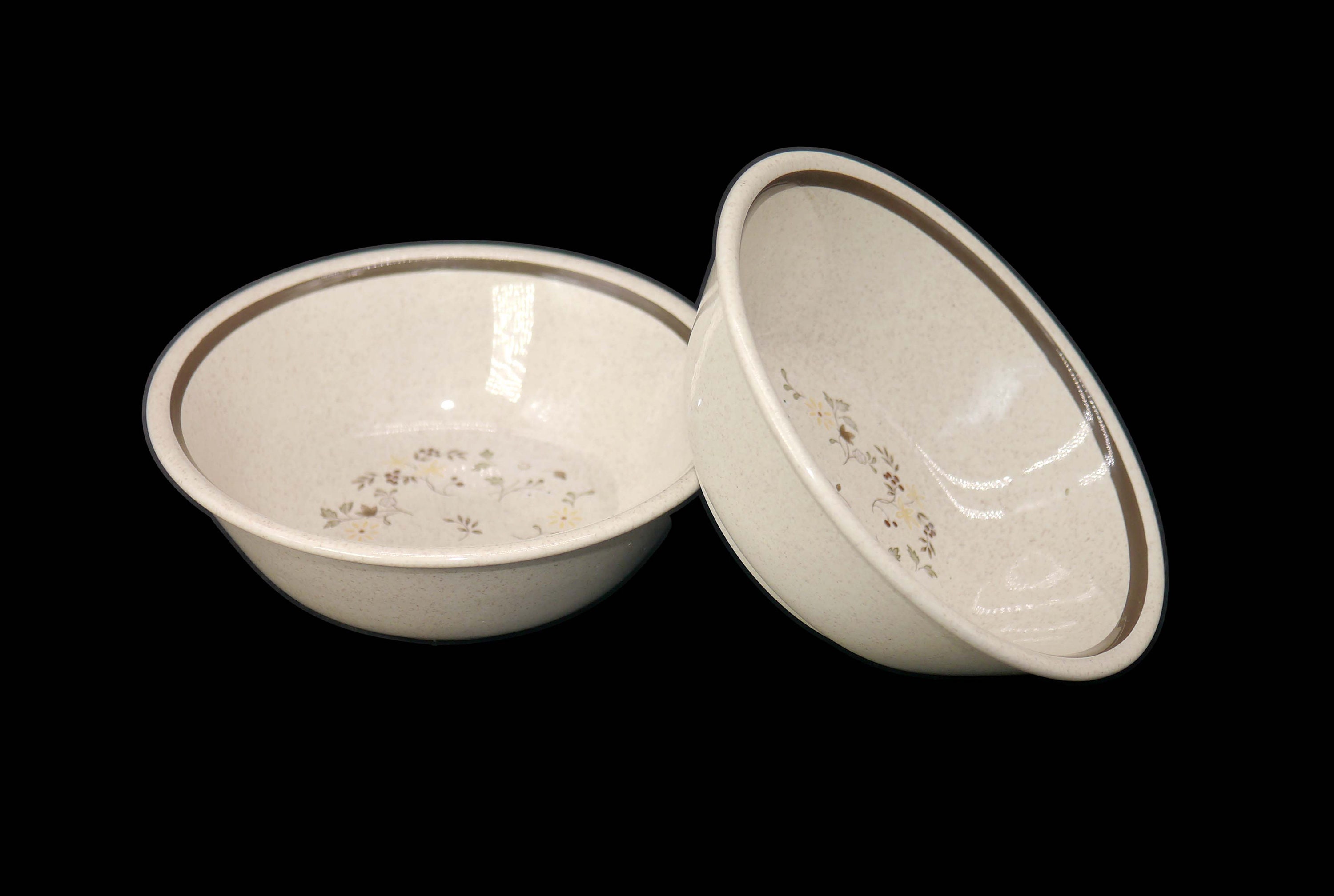 Pair of vintage Royal Doulton Uplands LS1026 coupe cereal bowls