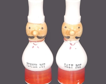 Pair of vintage Chef salt and pepper shakers made in Japan.