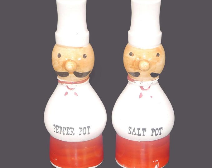 Pair of vintage Chef salt and pepper shakers made in Japan.