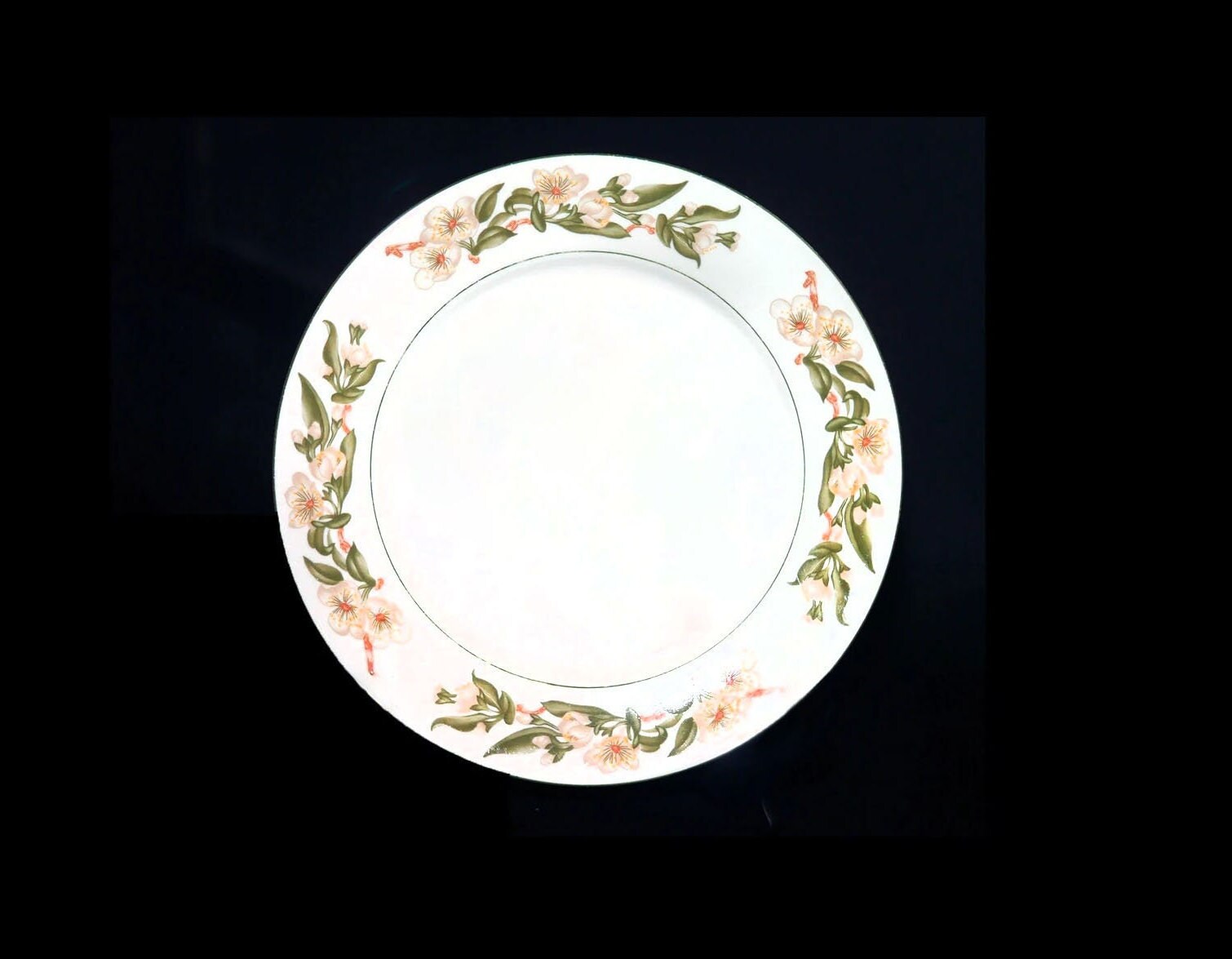 American Atelier Blossom Breeze 5014 large dinner plate. Sold individually.
