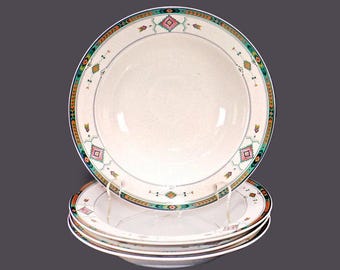 Vintage Studio Nova Adirondack Y2201 rimmed soup bowls. Southwestern motif.