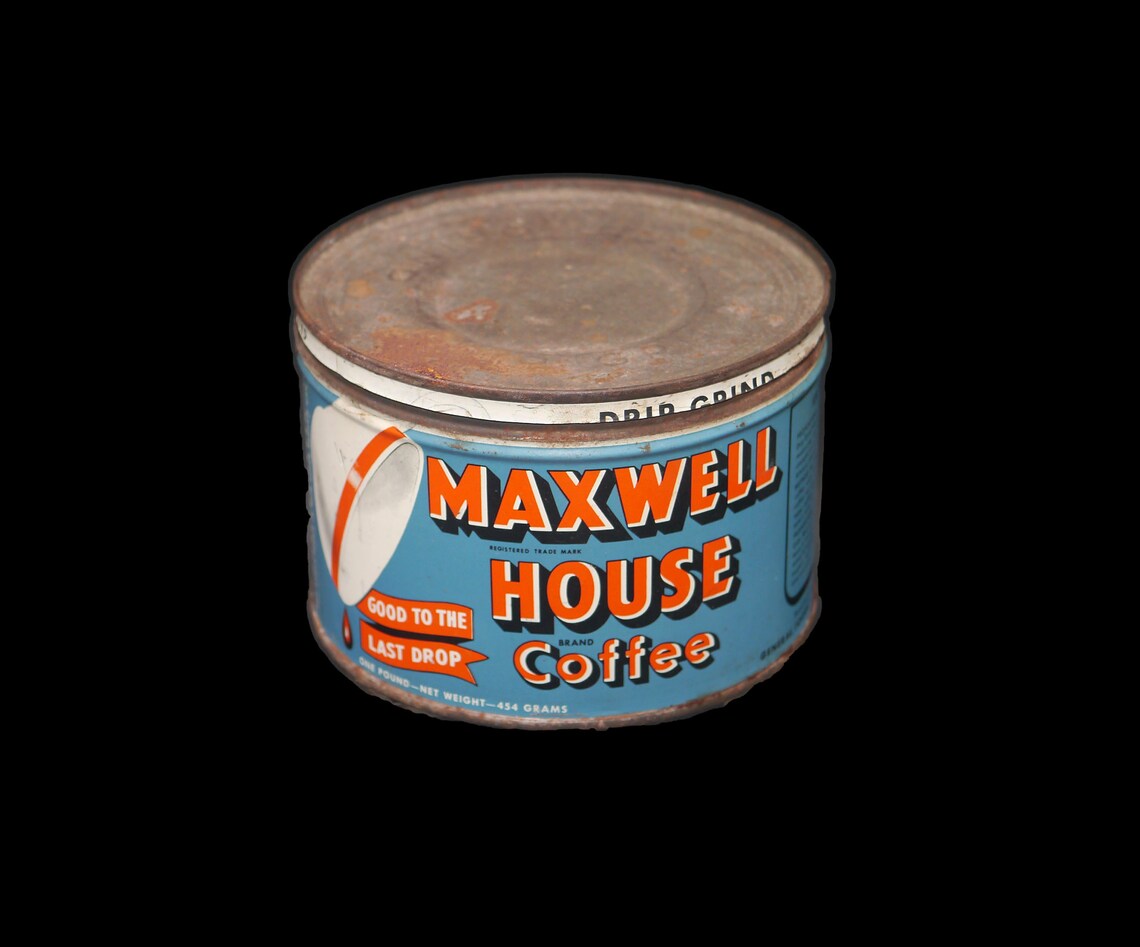 Maxwell House Coffee Good to the Last Drop 1960s Tin. Great Etsy Canada