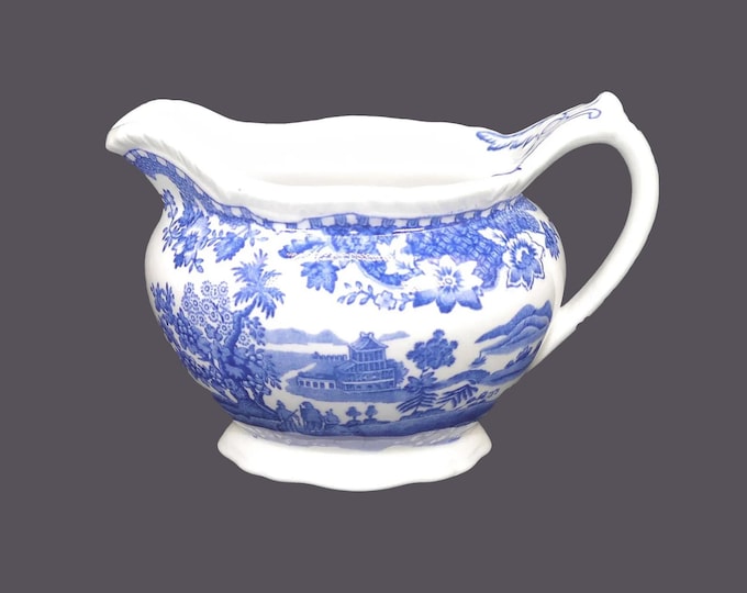 Wood & Sons Seaforth Blue creamer made in England.