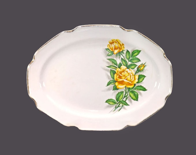 Georgian China Georgian Rose sandwich platter made in the USA.