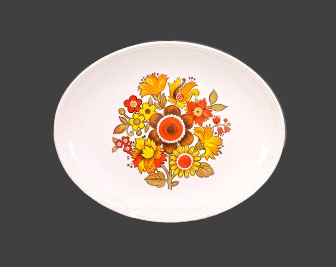 Retro vintage Myott Festival oval serving platter made in England.