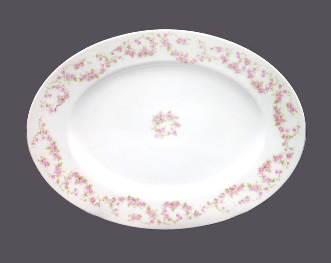 Altrohlau CZE340 Bridal Rose oval platter made in Czechoslovakia.