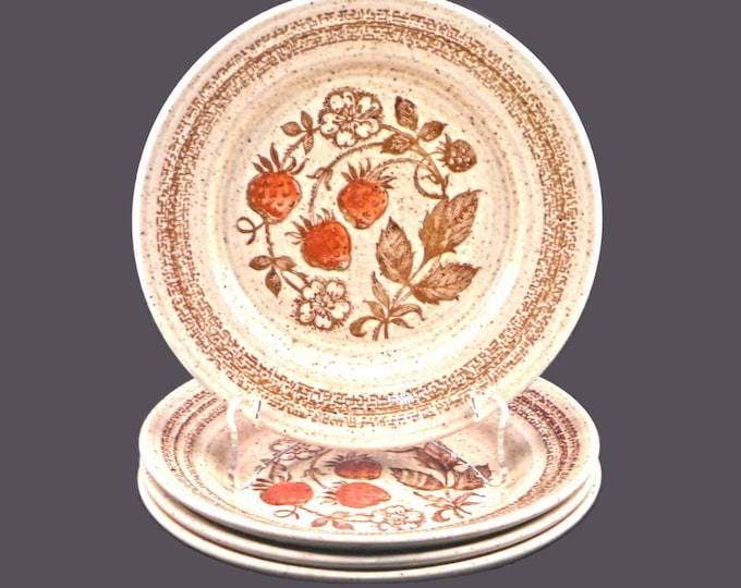 Churchill China Wild Strawberry stoneware bread plates. Homespun stoneware made in England. Choose quantity below.