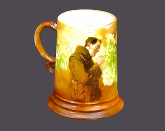 Antique (1891-1906) Rosenthal Monk with Grapes tankard or stein made in Germany.