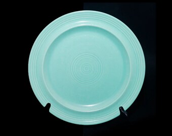 Pair of Signature Housewares Carnivale Light Green | Aqua large dinner plates. Vintage stoneware made Japan. Sold as pairs.