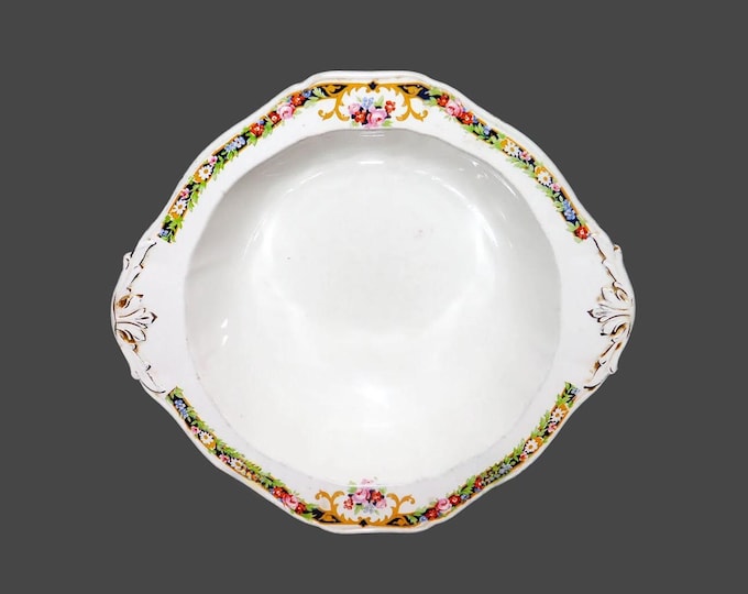 Alfred Meakin MEA312 art-deco rimmed vegetable serving bowl made in England.