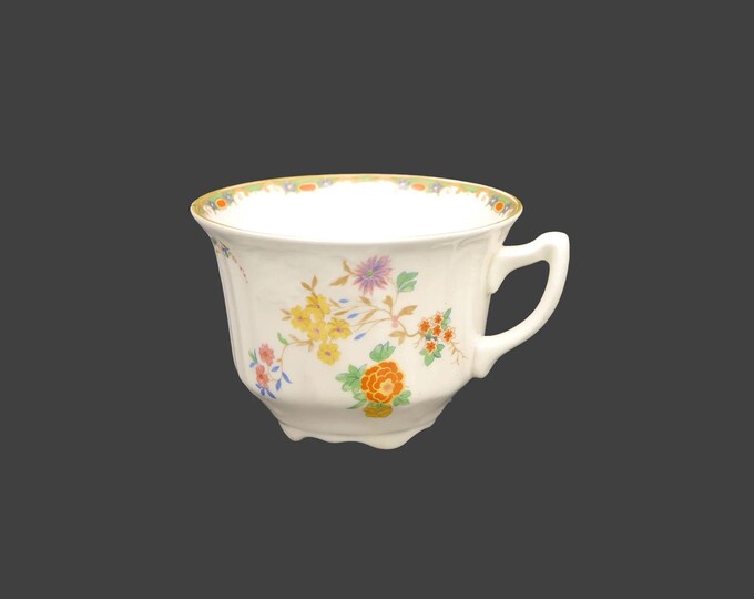 Art-deco era Myott Wildflower orphan tea cup only made in England. Sold individually.