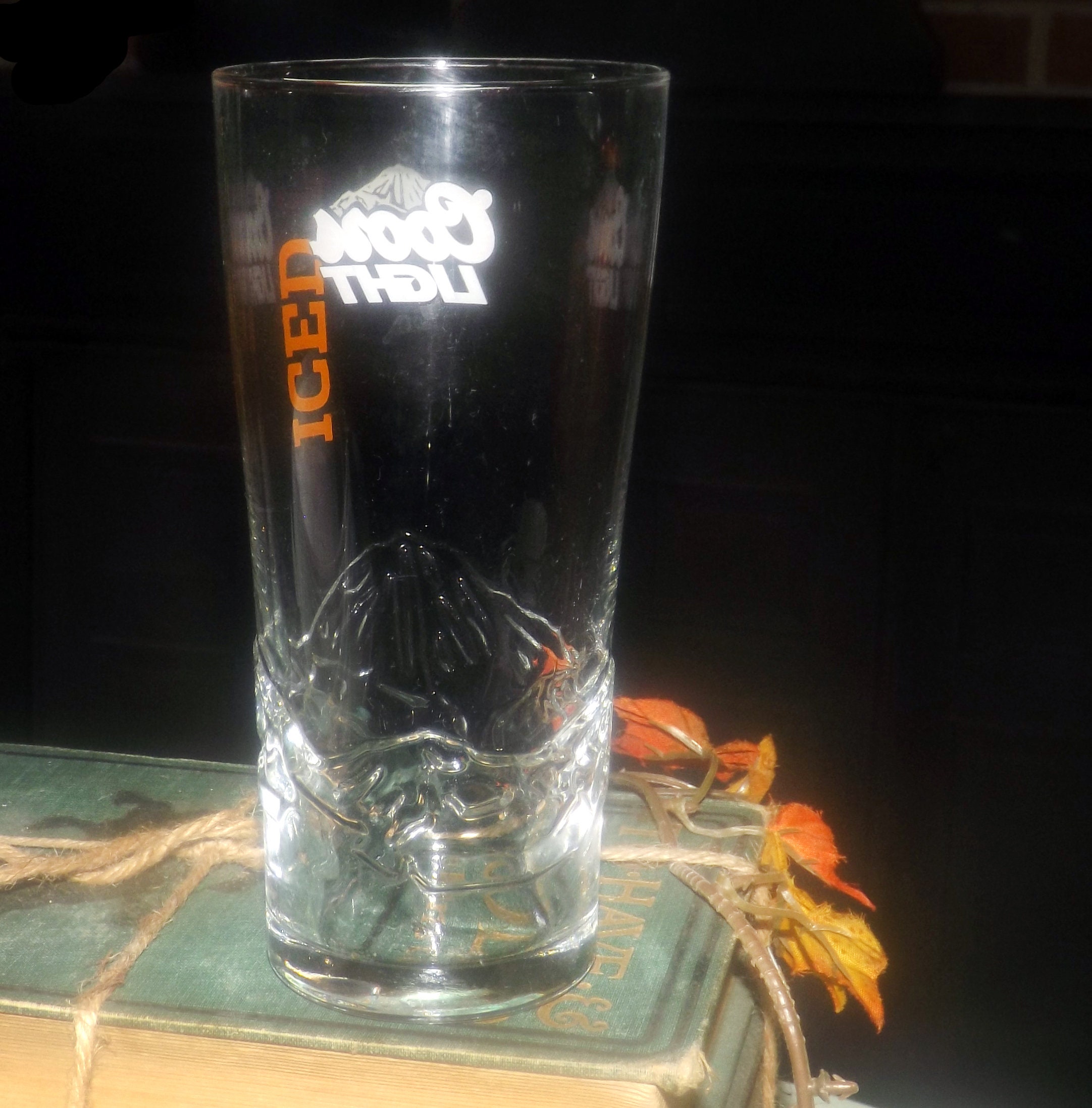 Coors Light Iced T Icedtea Beer tumbler beer glass. Etched and