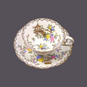 Aynsley Pagoda bone china cup and saucer set made in England.