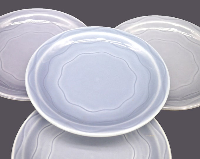 Four Syracuse China Cantina Blue | Blueberry bread plates made in the USA.