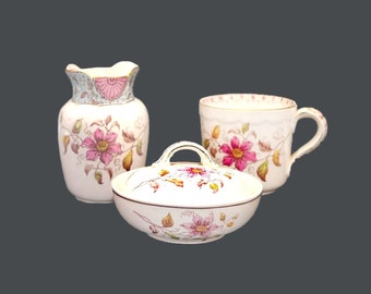 Victorian four-piece shaving set attributed Crescent Pottery 19th Century England.