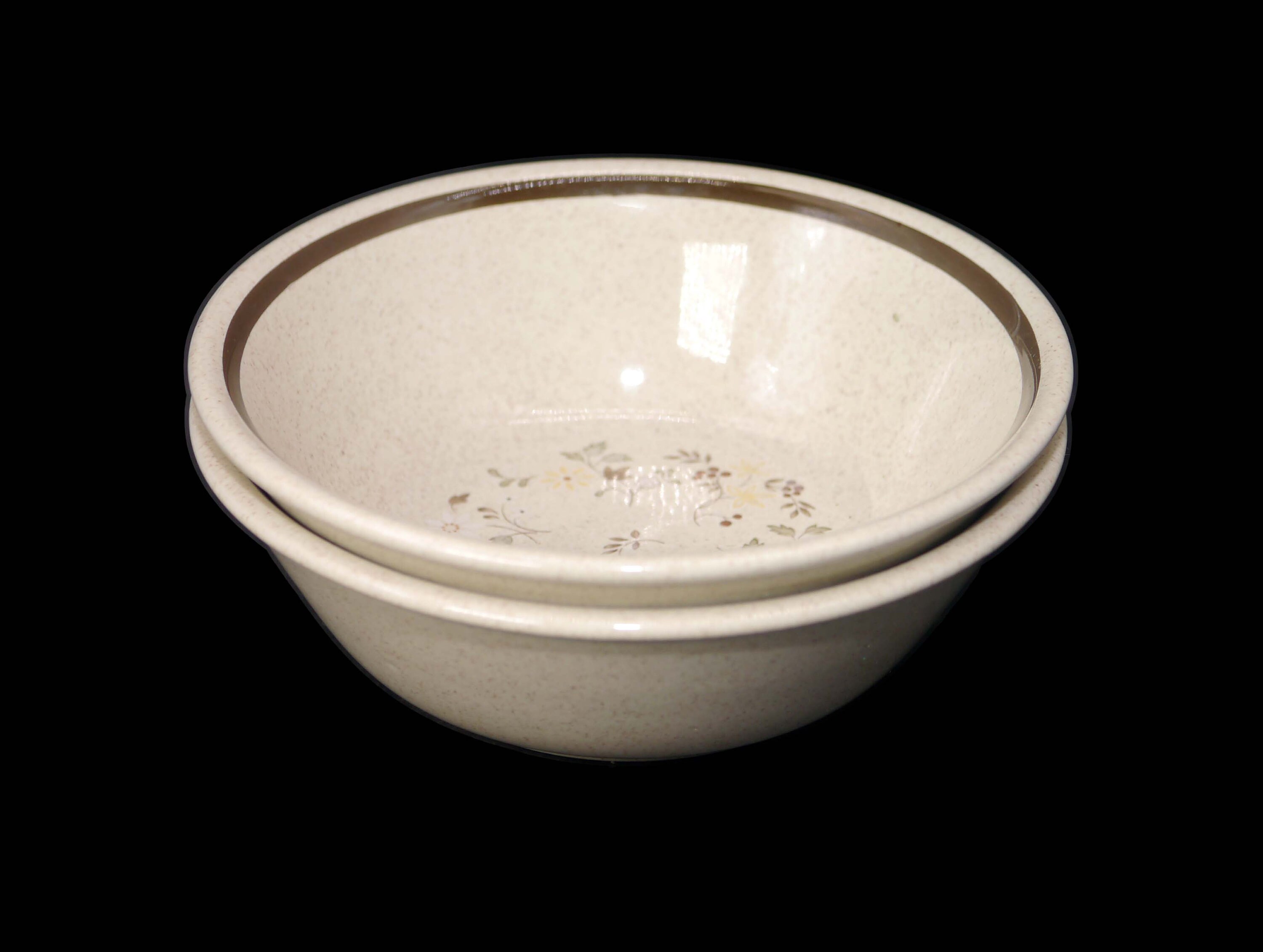 Pair of vintage Royal Doulton Uplands LS1026 coupe cereal bowls