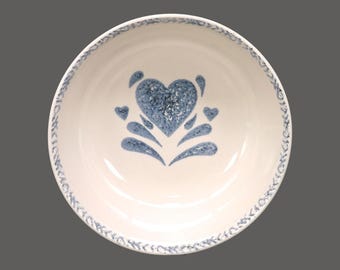 Vintage Gibson My Love large, coupe cereal bowl. Blue stenciled heart.
