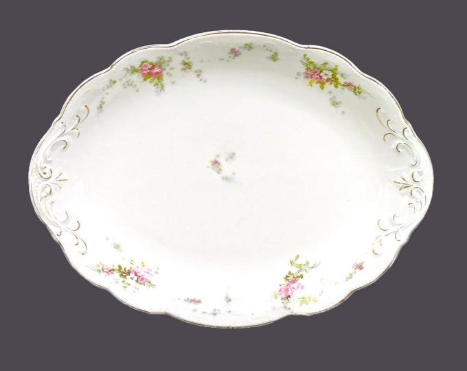 Antique art-nouveau Grindley Kenwood lugged oval turkey platter made in England. Hard to find.